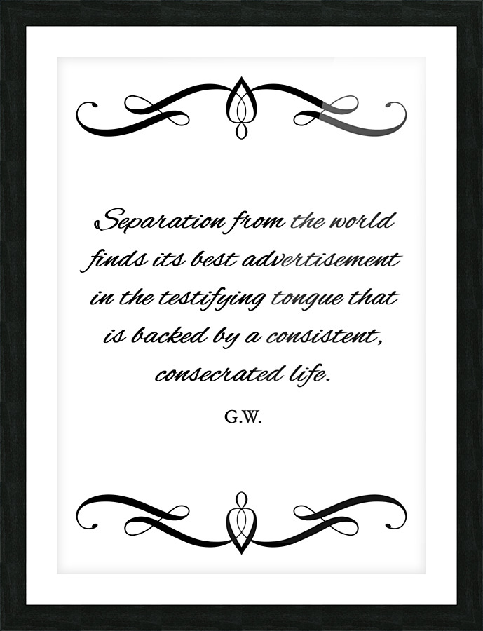consistent consecrated life Picture Frame print
