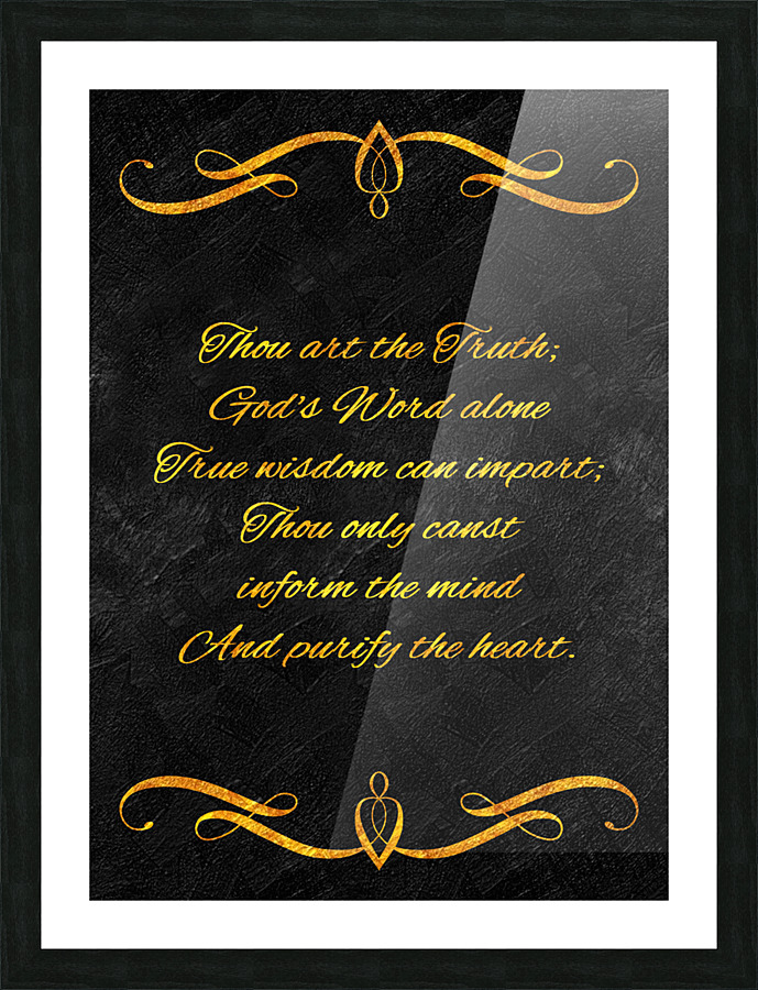 God Is Truth gold Picture Frame print