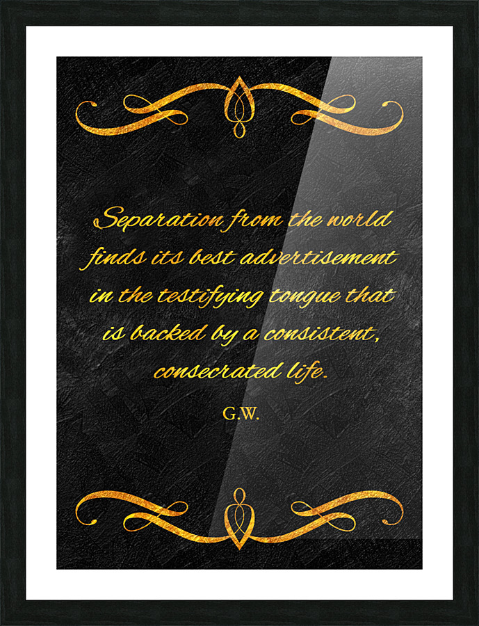 consistent consecrated life gold Picture Frame print