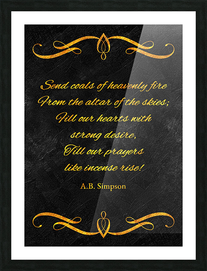 prevailing prayer gold Picture Frame print