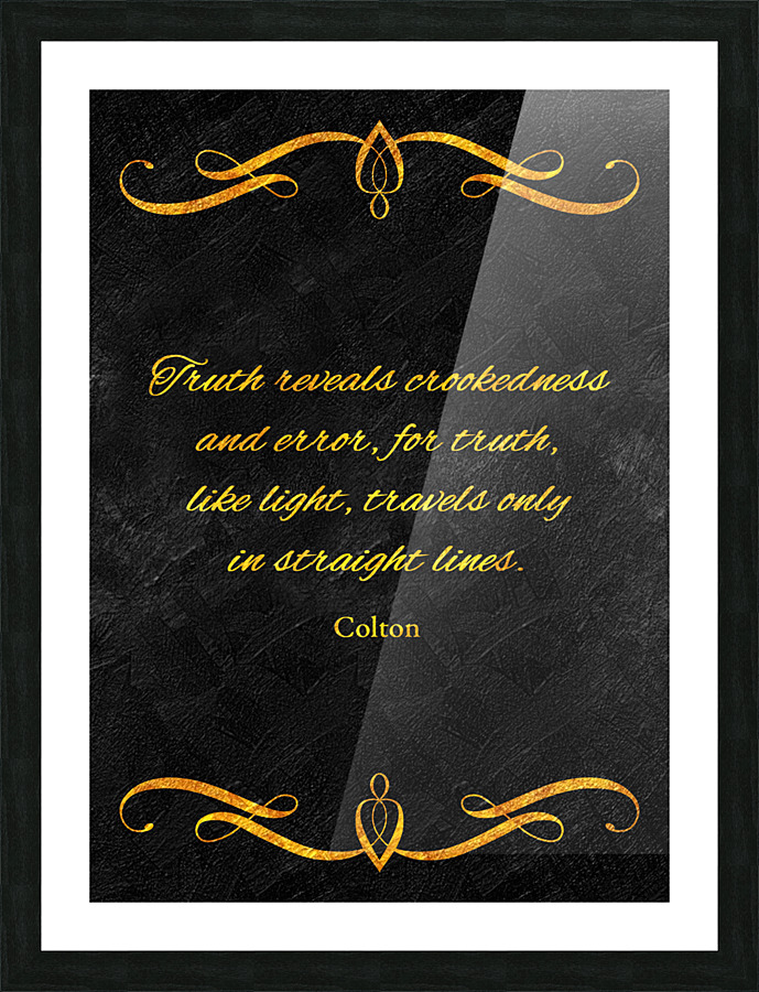 truth is light gold Picture Frame print
