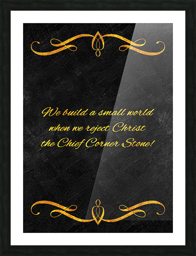 Chief Corner Stone gold Picture Frame print