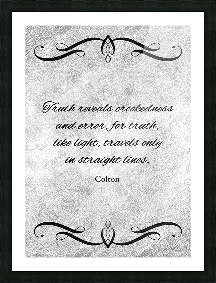 truth is light silver Picture Frame print
