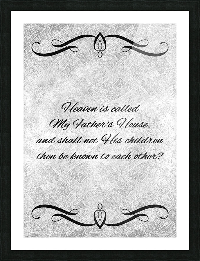 heavenly home silver Picture Frame print