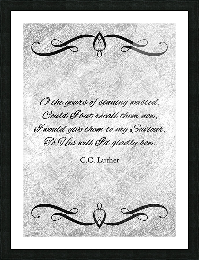 sin wastes life silver Picture Frame print