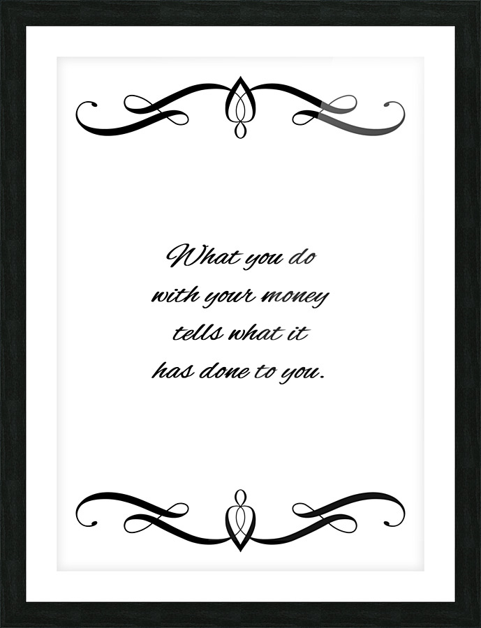 money caution Picture Frame print
