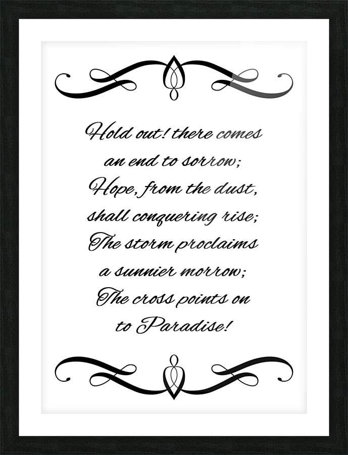 end to sorrow Picture Frame print