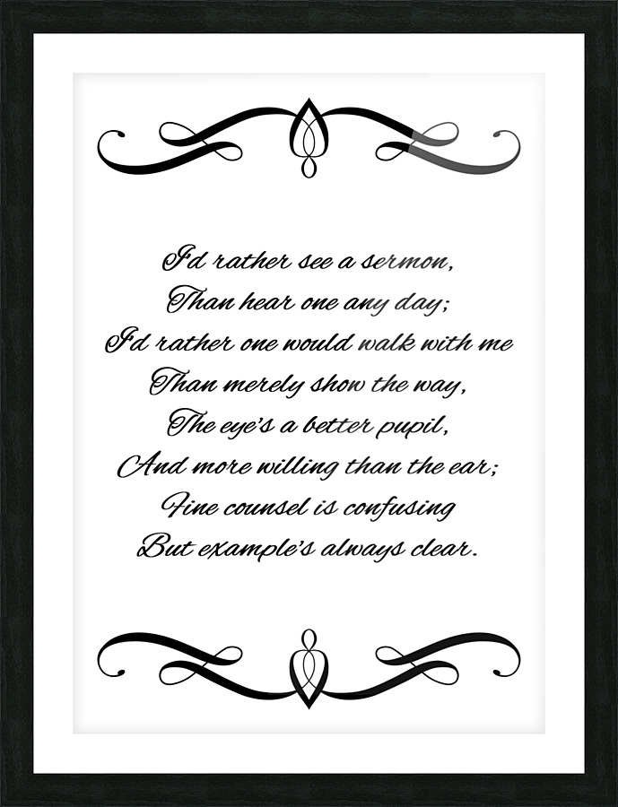 example is always clear Picture Frame print