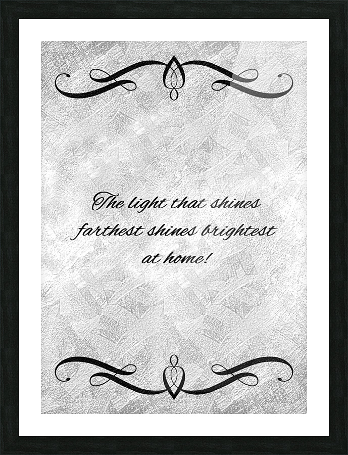 light home silver Picture Frame print