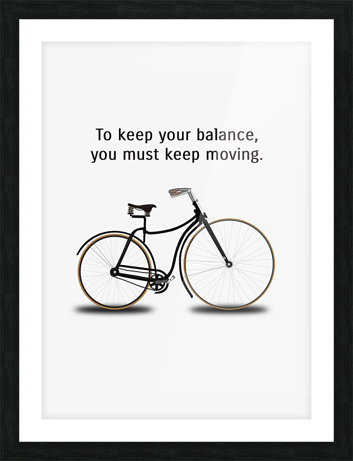 bicycle balance Picture Frame print