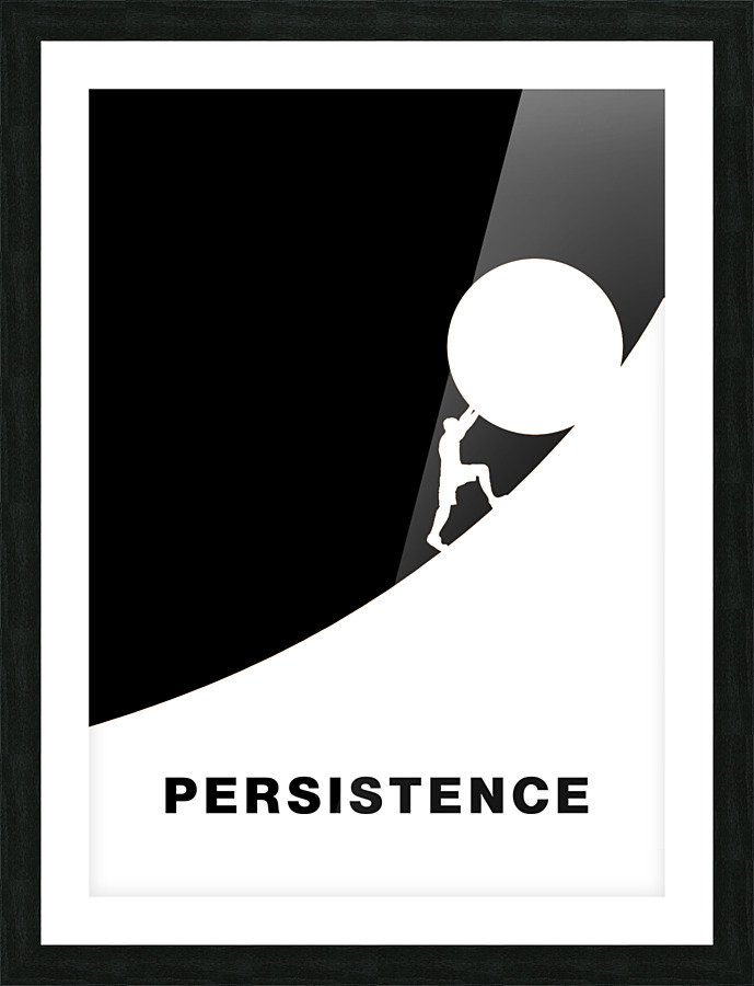 persistence black Picture Frame print