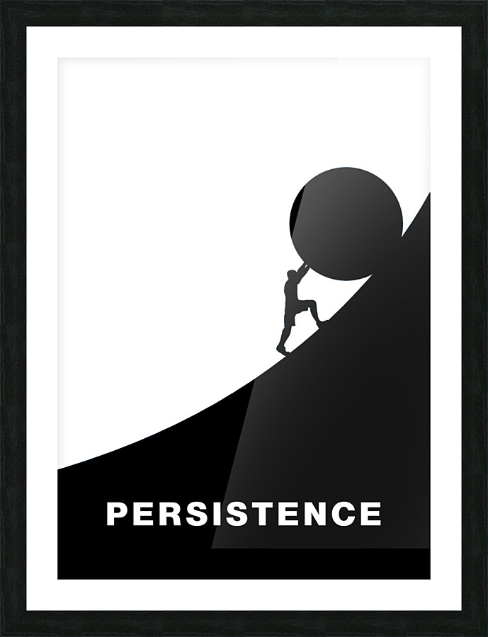 persistence white Picture Frame print
