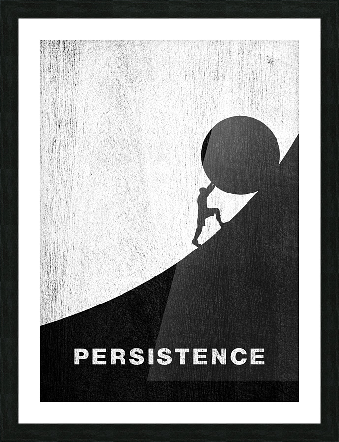 persistence charcoal Picture Frame print