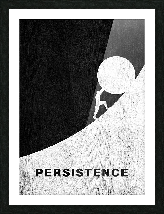 persistence silver Picture Frame print