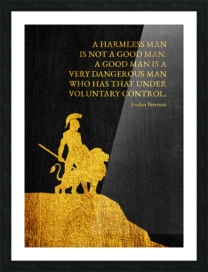 a good man gold Picture Frame print
