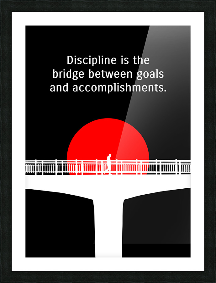 discipline bridge black Picture Frame print