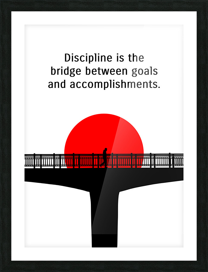 discipline bridge Picture Frame print