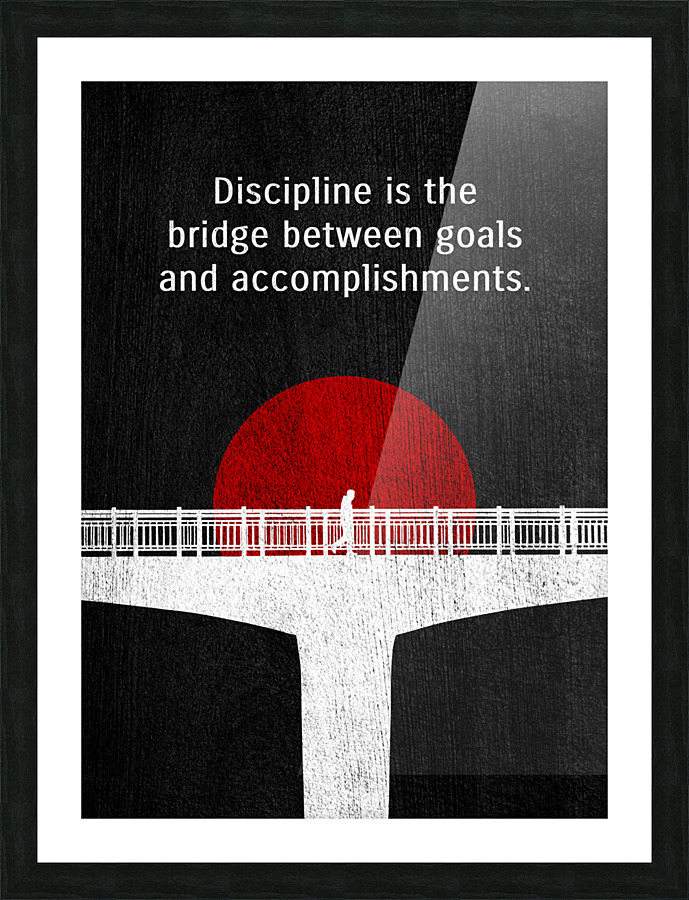 discipline bridge silver Picture Frame print