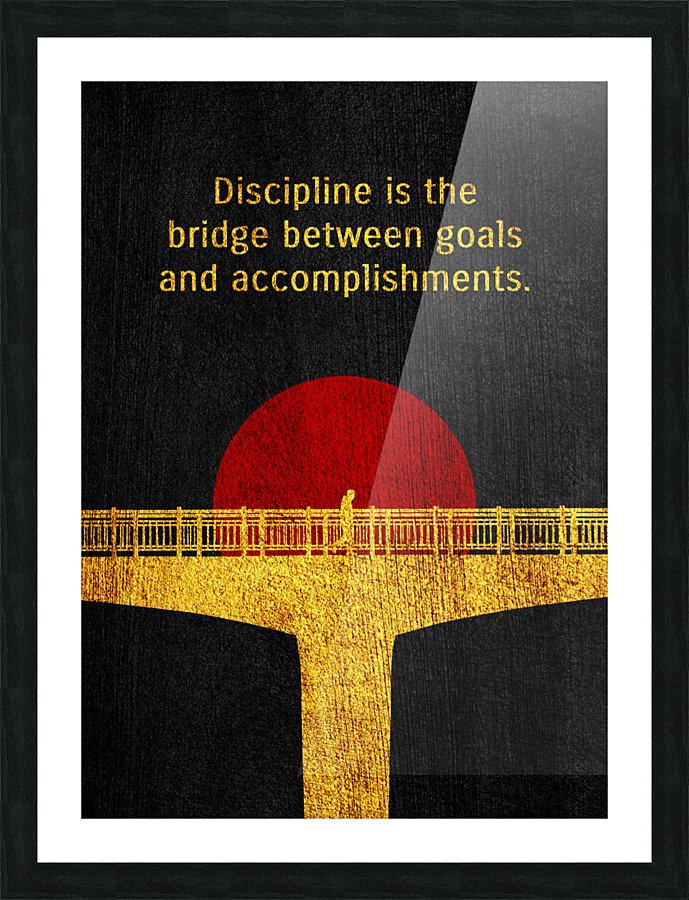 discipline bridge gold Picture Frame print