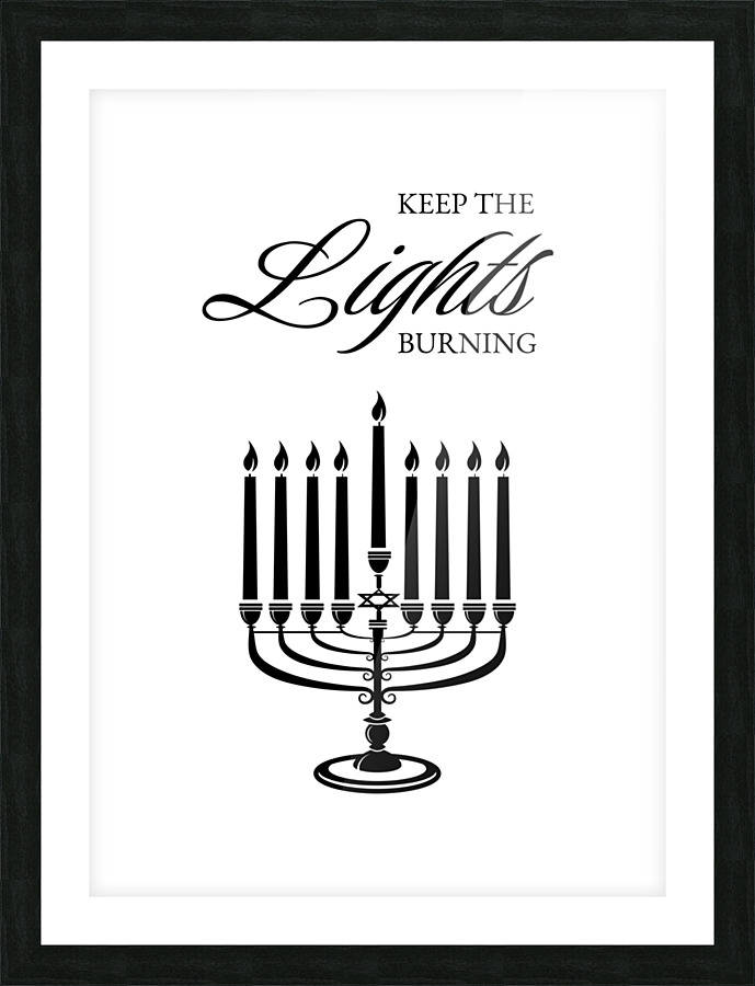 hanukkah lights Picture Frame print