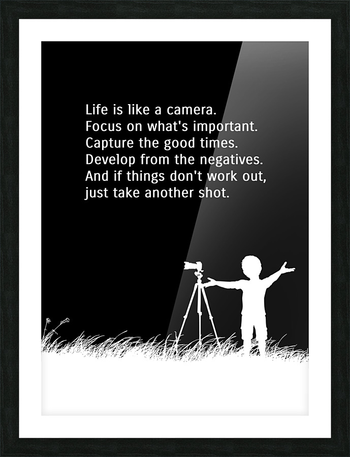 life camera 2 black Picture Frame print