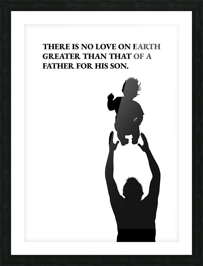 father and son Picture Frame print