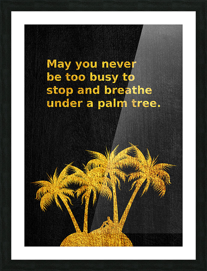 palm trees gold Picture Frame print