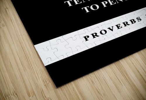 Proverbs 14 23 plain black ABConcepts puzzle