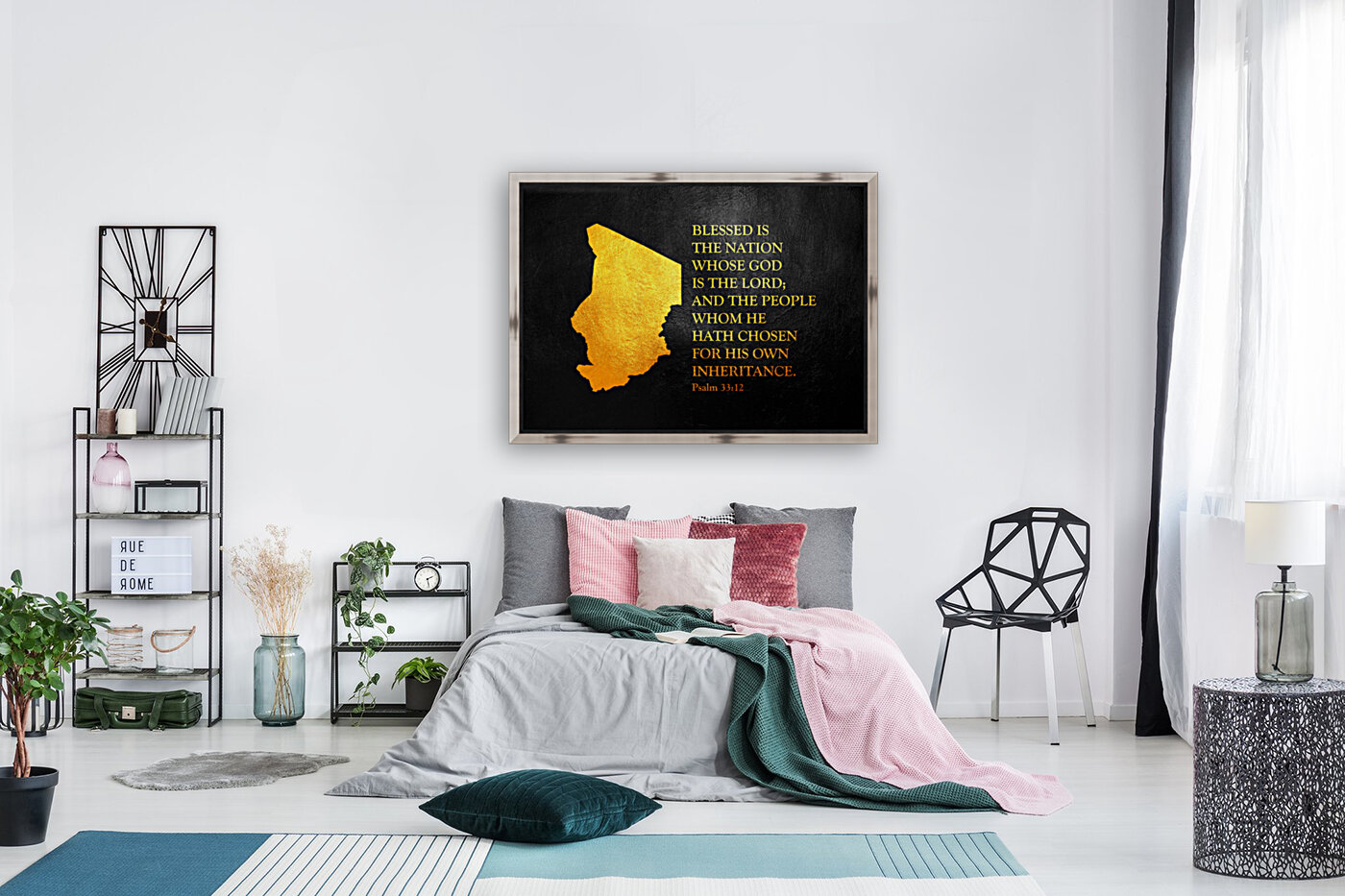 Chad Gold Map Wall Art Reproduction