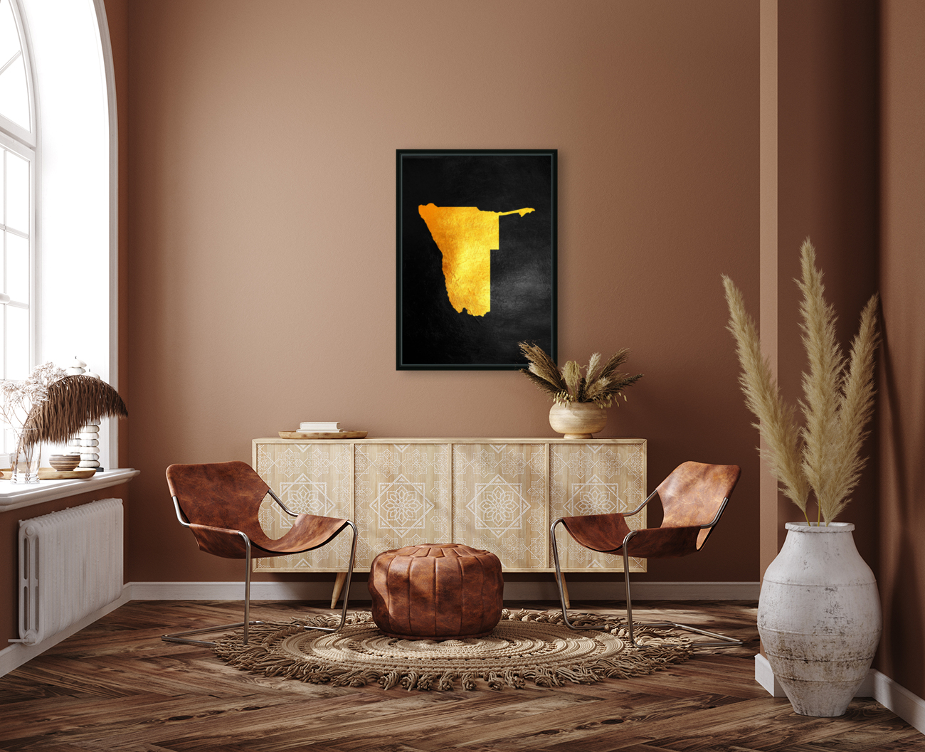 namibia gold map Reproduction