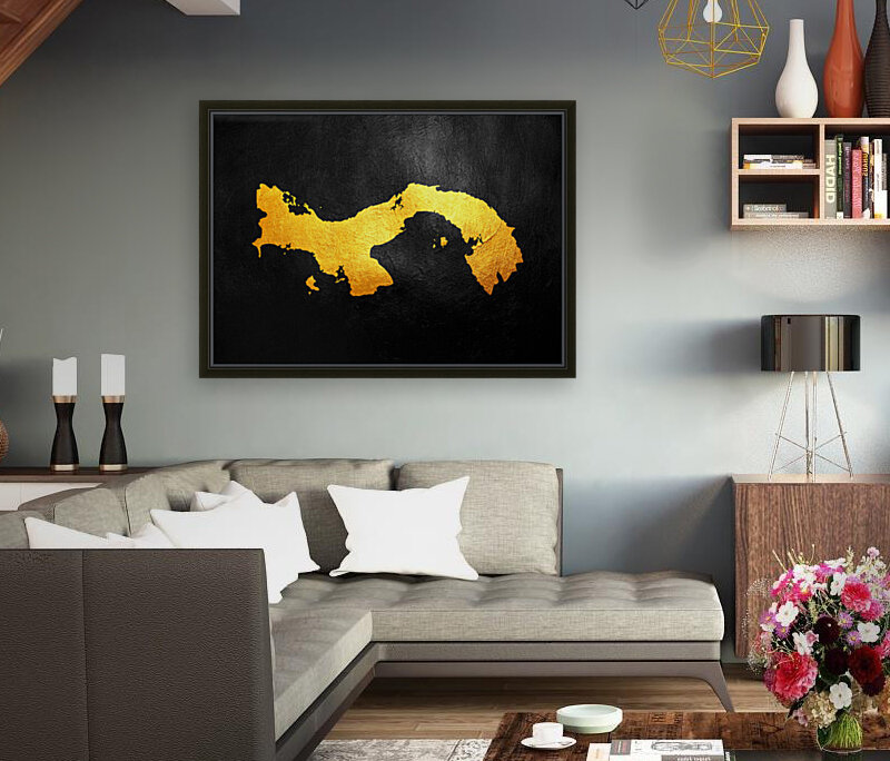 panama gold map Reproduction