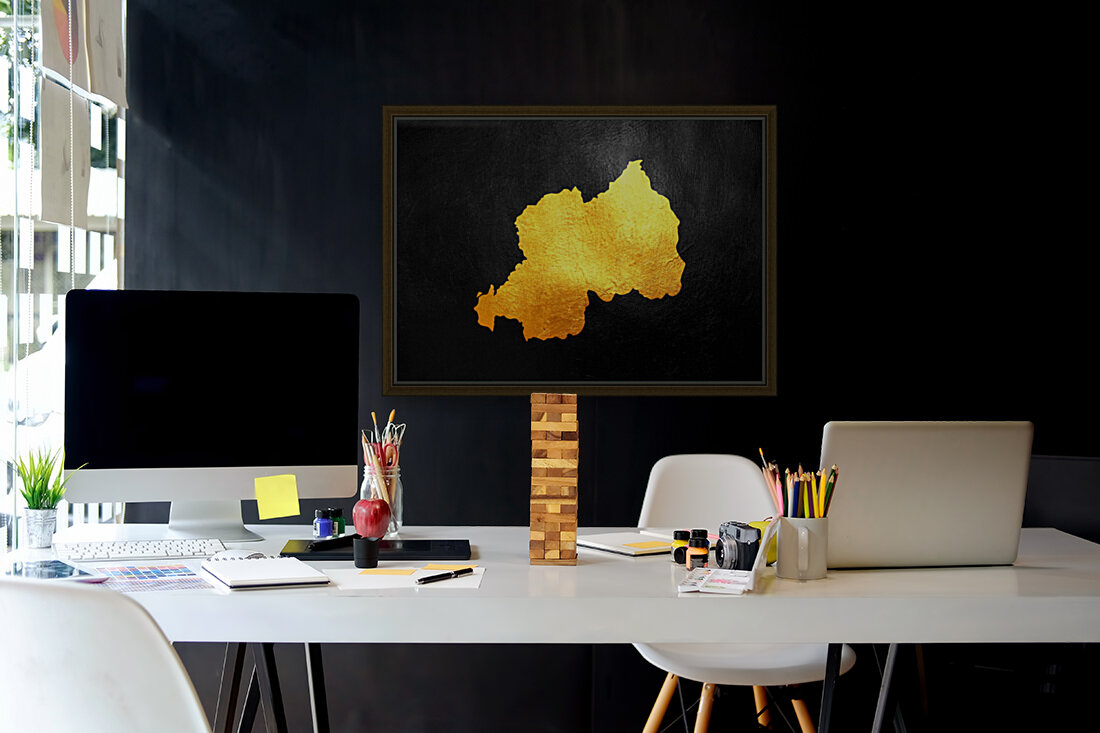 rwanda gold map Reproduction