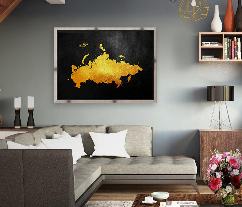 russia gold map Reproduction
