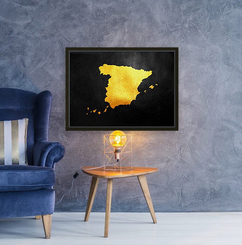 spain gold map Reproduction