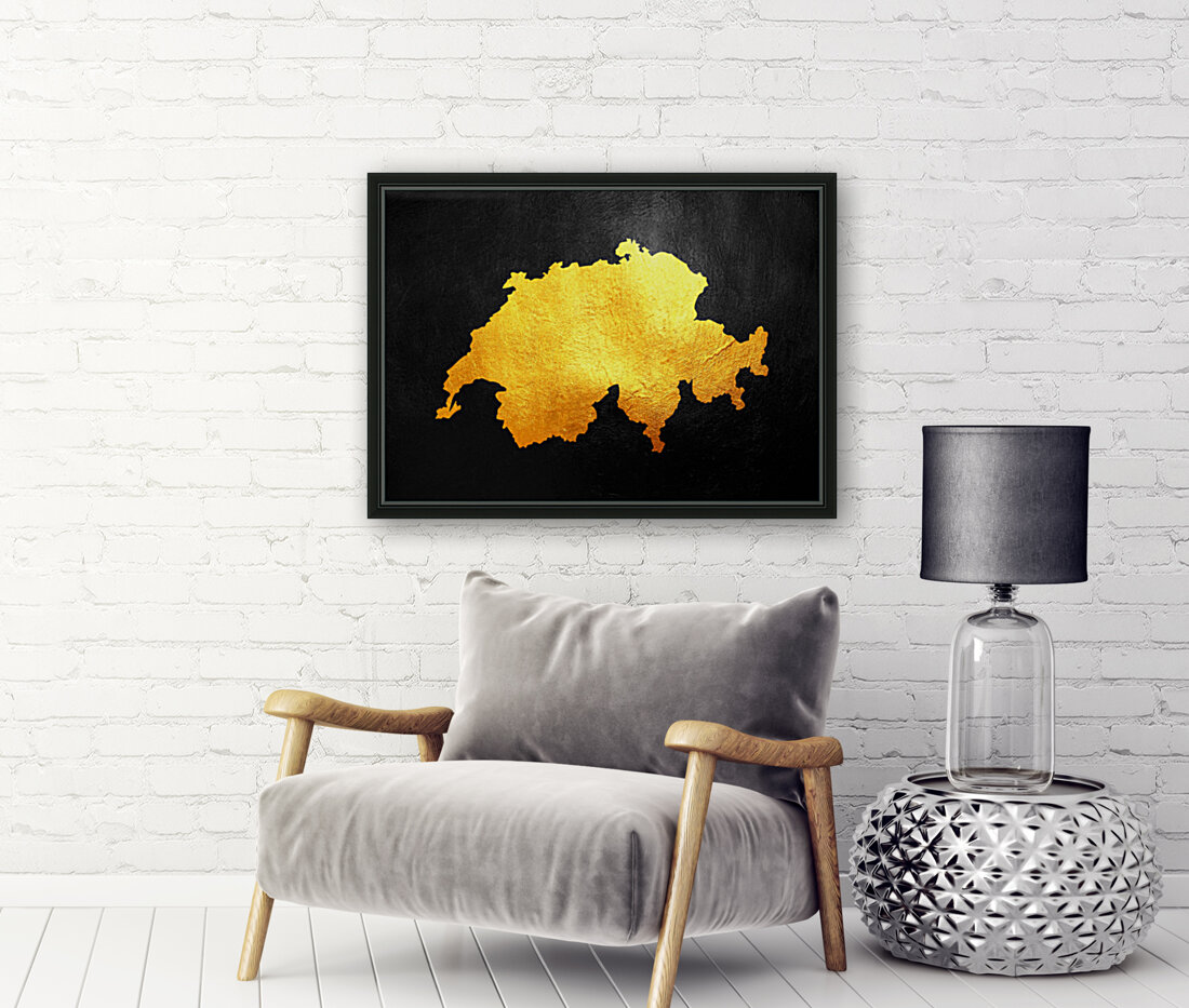 switzerland gold map Reproduction