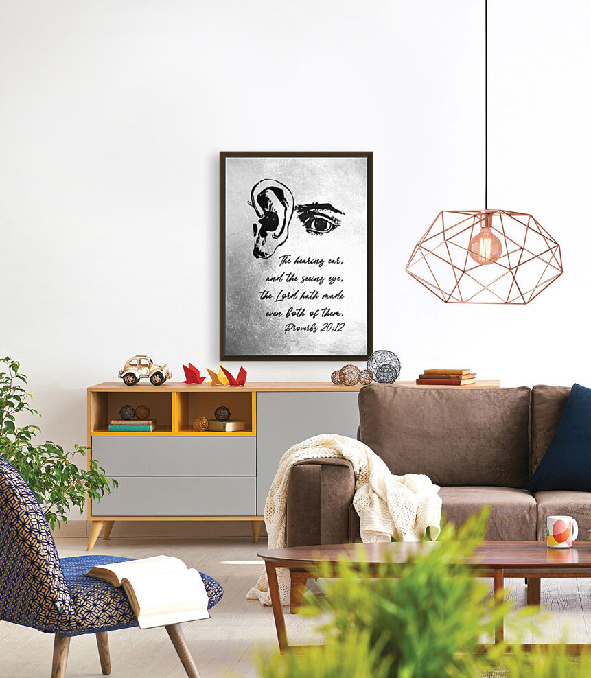 Proverbs 20:12 Bible Verse Wall Art Reproduction