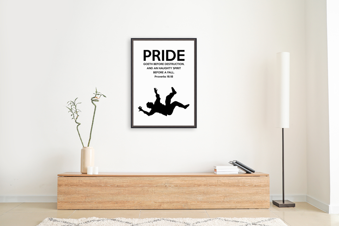 Proverbs 16 18 white Reproduction