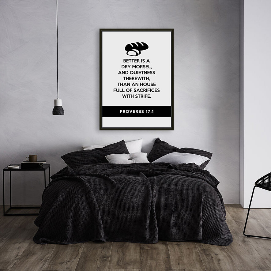Proverbs 17 1 white Reproduction