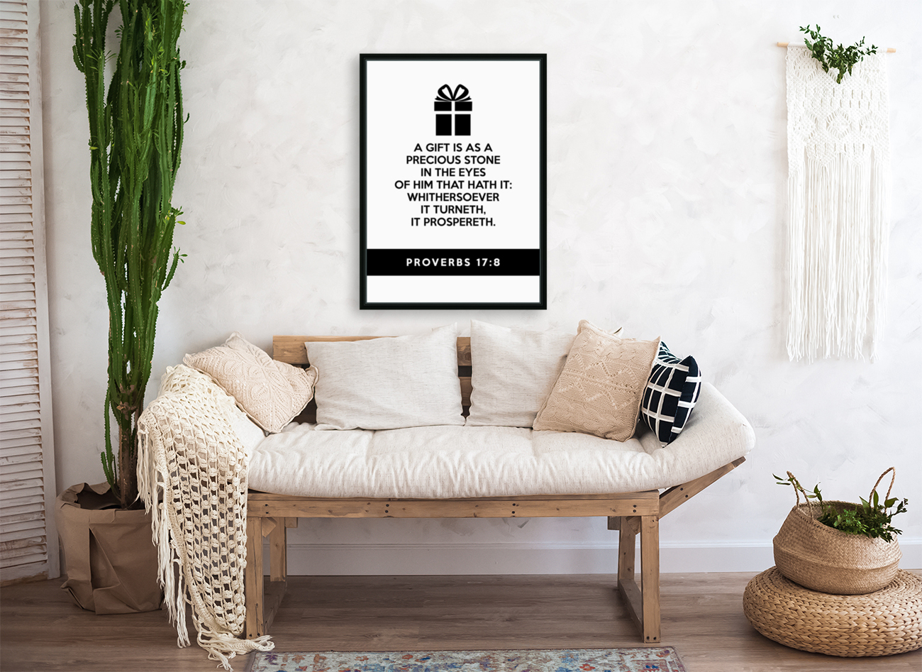 Proverbs 17 8 white Reproduction