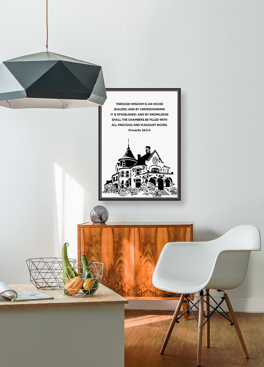 Proverbs 24 3 4 white Reproduction