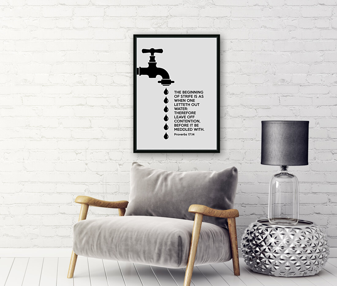 Proverbs 17 14 white Reproduction