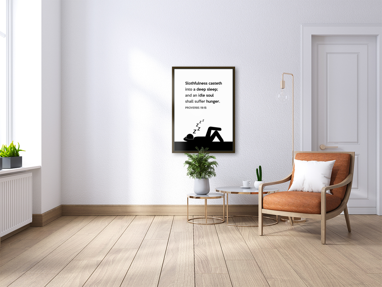 Proverbs 19 15 white Reproduction