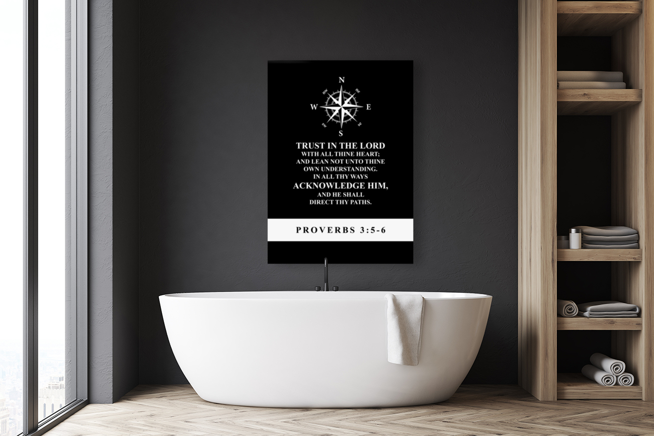 Proverbs 3 5 6 black Reproduction
