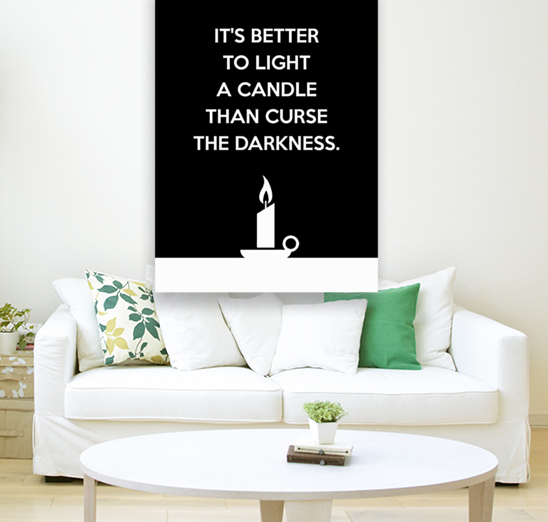 light a candle black Reproduction
