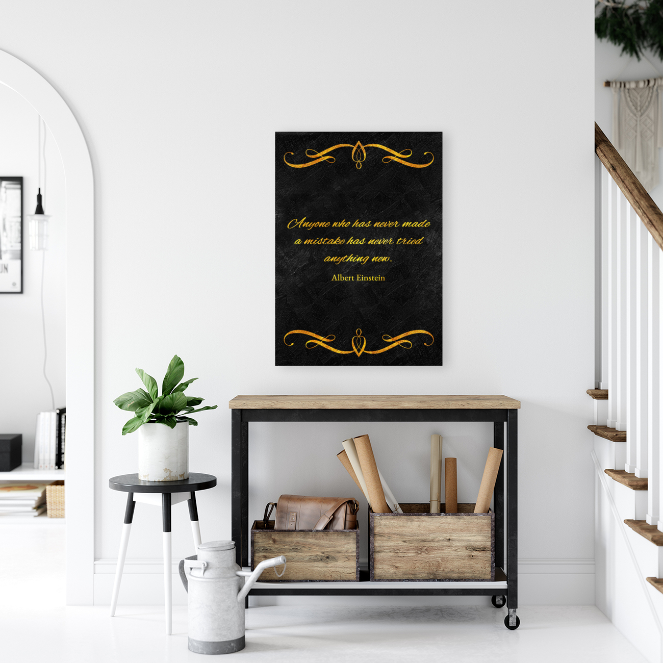 try until you succeed gold Reproduction