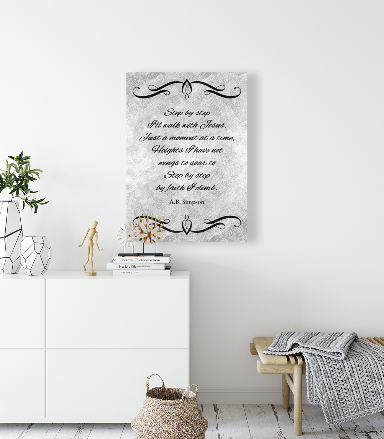 walking with Jesus silver Reproduction