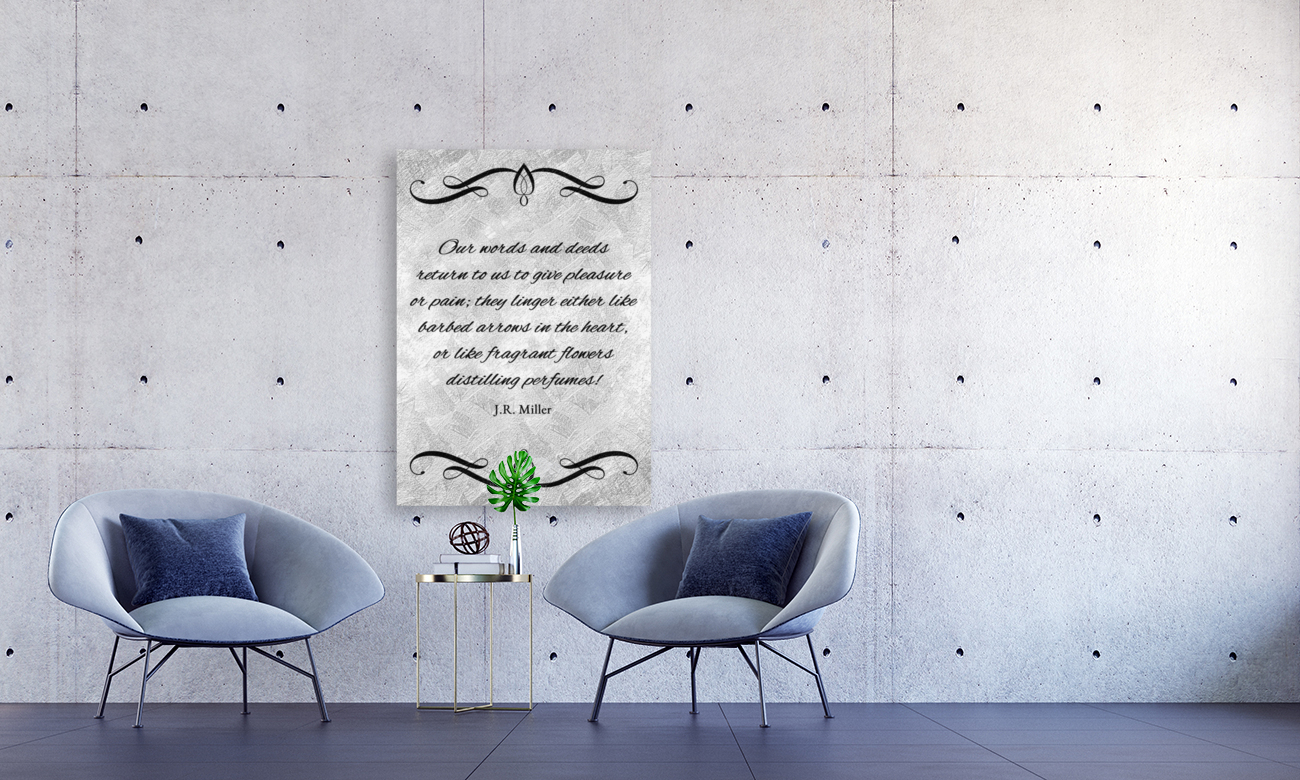 words and deeds silver Reproduction