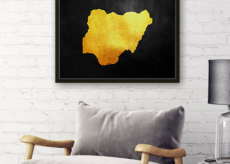 nigeria gold map Reproduction