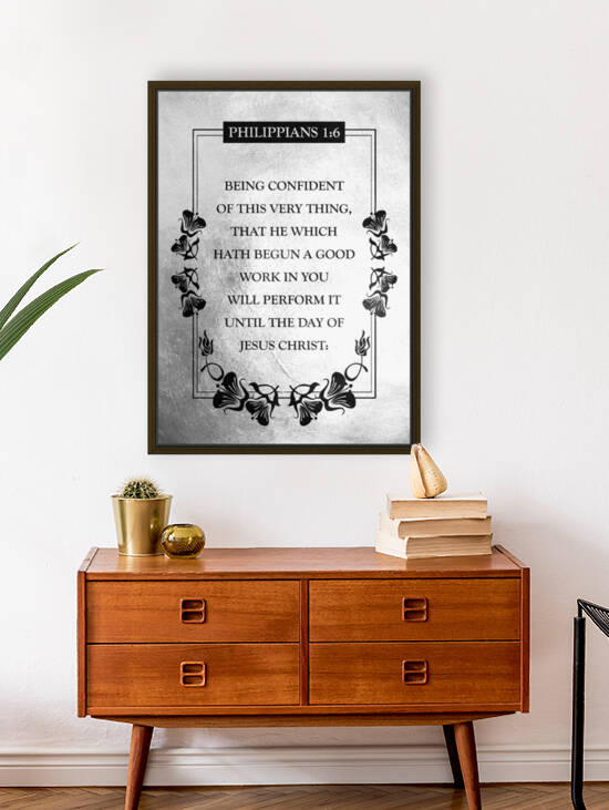 Philippians 1:6 Bible Verse Wall Art by ABConcepts