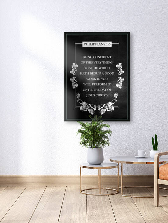 Philippians 1:6 Bible Verse Wall Art by ABConcepts